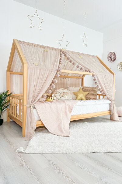 PAMUKA Montessori Tül Cibinlik İki Parça Pinkish Stone (TÜM EBATLAR)