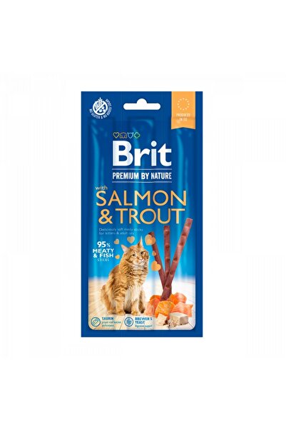 Brit Salmon and Trout Treats for Cats By Nature Cat Sticks, 3 pieces