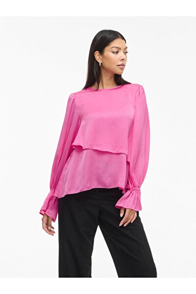 VILA Oberteil mit langen Ärmeln VICARLEY Rundhals