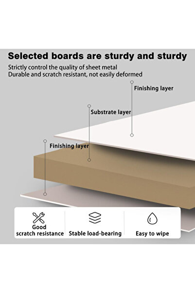 CHOIWIN Modern Double-Layer Coffee Table (120x58x42cm) - 15mm Thickened Wood Sofa Table with Stable Solid Le