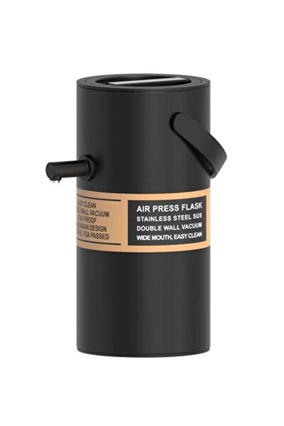 Gazella Stainless Steel Tea/Coffee Flask 2.0 Liter Black, Air Pot, Borosilicate Glass