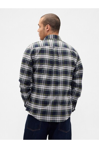 GAP Erkek Yeşil Kareli Oxford Gömlek