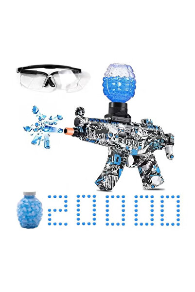 Fitness World مسدس ماء جل كهربائي MP5 مع 20000 قنبلة مائية ونظارات واقية، لعب...