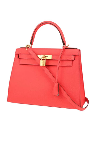 1way A distinctive, large-sized bag in orange.