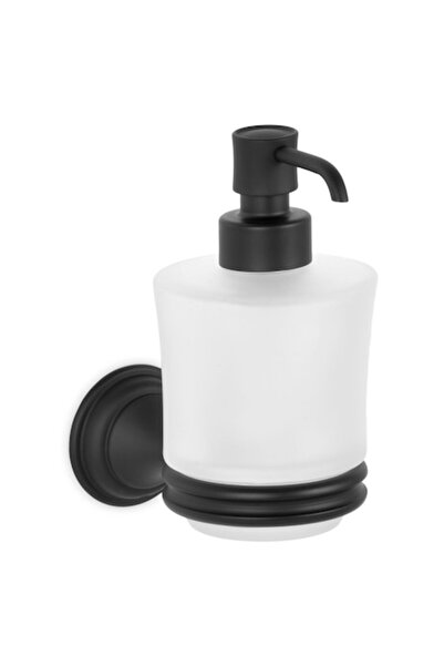 Maison Mex Liquid soap holder, PRECIOUS, L.8 l.14 H.16 cm, black