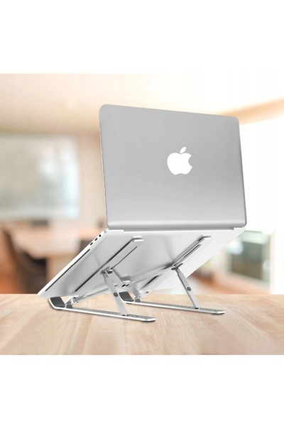 zola Leptop holder, aluminium, foldable, non-slip, 6-step adjustment, silver