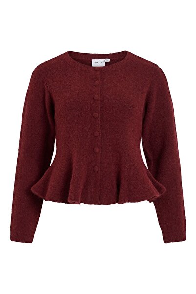 VILA Strickjacke VILUNA Peplum