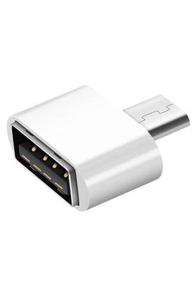 zola Micro USB adapter, USB OTG function, double plug, white, 1.8x1.8x0.9 cm