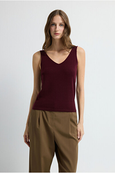 adL Askılı Yün Triko Bluz