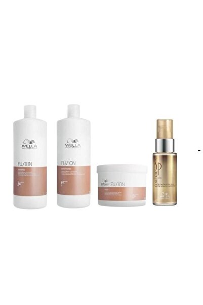 Wella Fusion Set Shampoo 1000ml, Conditioner 1000ml, Hair Mask 150 ml, Oil Reflections Light 100 ml