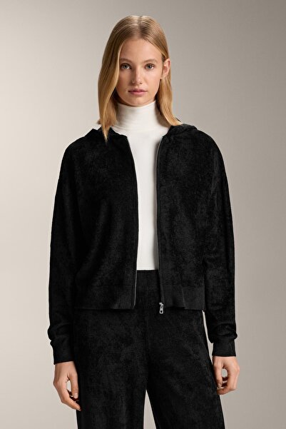 Oysho Fine chenille hooded jacket