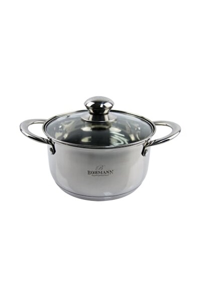Bohmann stainless steel pot with glass lid, 7.7L