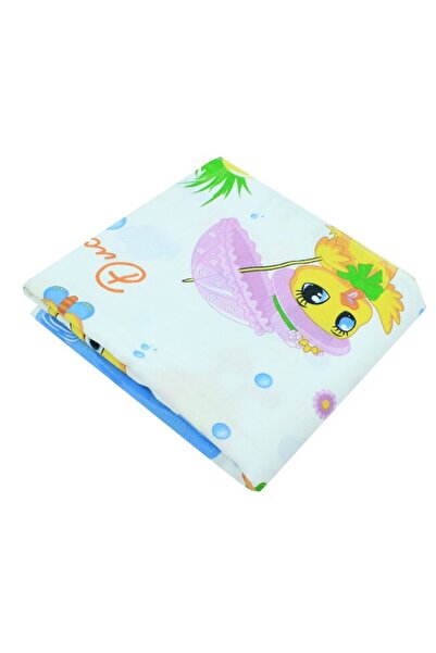 PRICHINDEL Cearșaf cu elastic pentru pătuț Prichindel, Ducks, flanel de bumba...