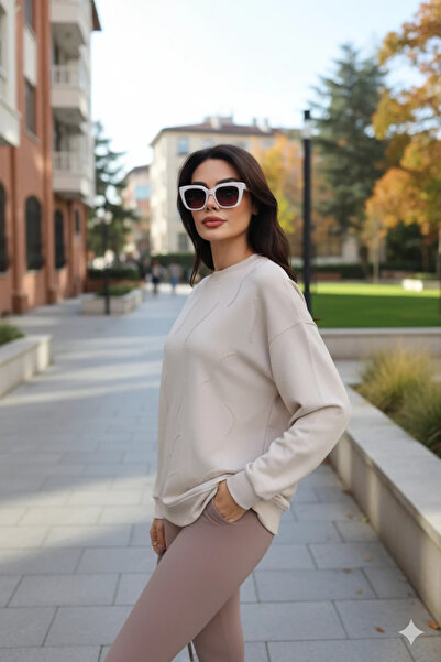 cemo Casual Long Sleeve Crew Neck Basic Blouse/Sweatshirt