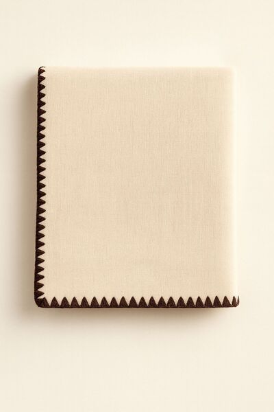 EFU BABY Edge-Embroidered 100% Cotton Double Layer Muslin Baby Cover & Blanket 90X90