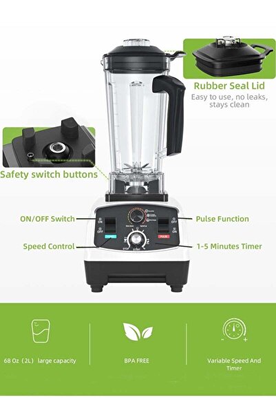 X SPRING Blender Countertop blender Electric Blender with Multi-functional Grain Grinder 2 L