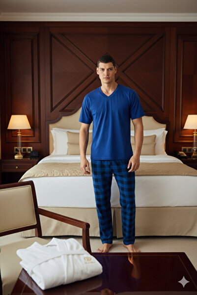 KLY New Season Plus Size V-Neck Luxury Design Pajama Set