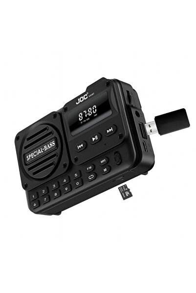 OEM Portable Bluetooth radio 456BT with digital display, USB and built-in speaker, black color