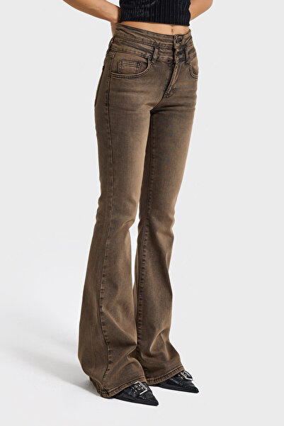 its basic Γυναικείο τζιν ST χρώματος 2w5-62 Flare Fit ελαστικό υφασμάτινο τζιν