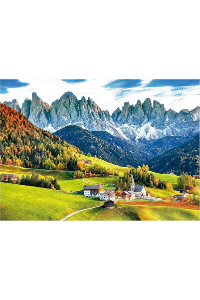 EDUCA 2000-piece Jigsaw Puzzle - Autumn in the Dolomites, Includes Glue, 37.8 x 26.8 in, Ages 14+