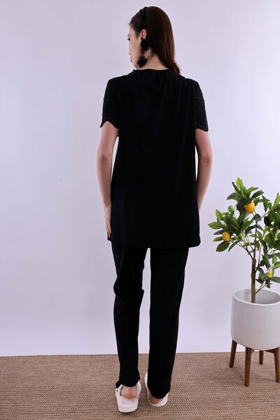 ByLohusa Effortt Black Scalloped Maternity Pyjama Set