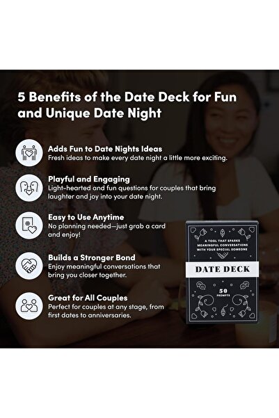 Generic Date Deck by Best Self Co - Conversation Prompts (50 Cards)