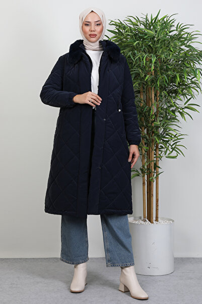 Lamia Giyim Şişme Anorak Mont Lacivert