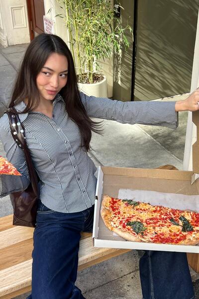 Bershka Tailored shirt with flared sleeves