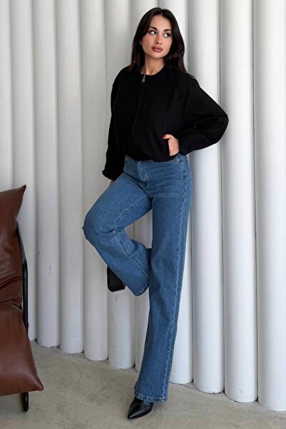 VAGGON Crew Neck Zippered Bomber Jacket