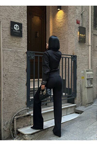 D'RECCY Women's Three Button Waist-Fastening Shirt