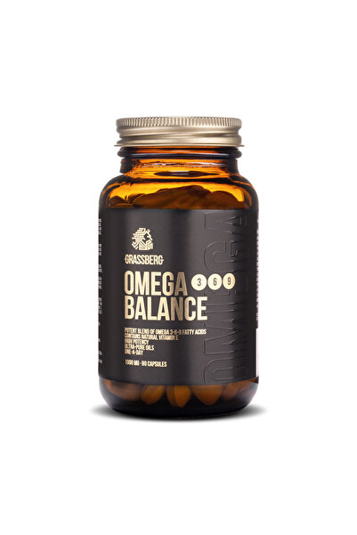 Grassberg أوميغا ٣+٦+٩ بالانس - ٩٠ كبسولة هلامية | أحماض أوميغا ٣-٦-٩ دهنية ع...