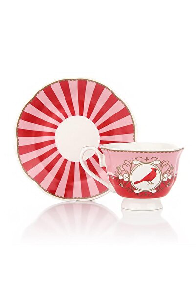 Altabi Porcelain 2-Person Bird Patterned Cup Set – 90 ml