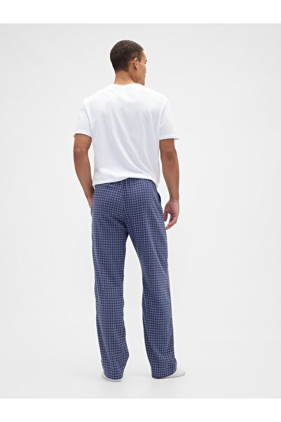 GAP Erkek Mavi Relaxed Flannel Pijama Altı