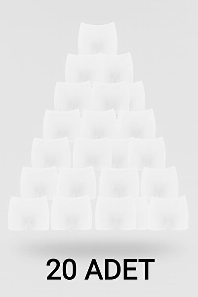 enmodaiçgiyim 20 τεμάχια λευκά βαμβακερά εξαιρετικά άνετα γυναικεία σορτς μπόξερ που δεν αφήνουν ίχνη, ασφαλή εσώρουχα μέσα στο παντελόνι