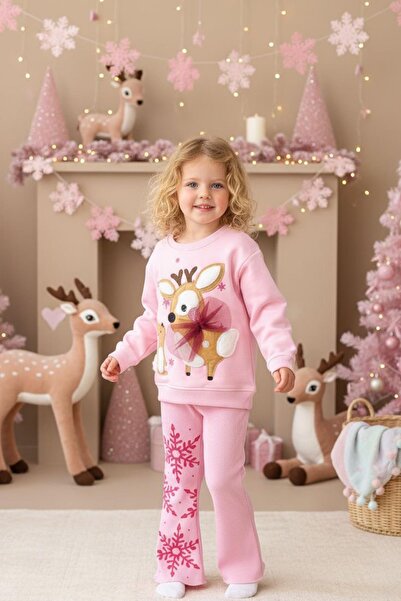 Monila Girl's Printed 3 Thread Cotton Fabric Top and Bottom Set