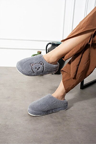 FootFrenzy Teddy Bear Embroidered Women's Soft Plush Furry Inside Dowry Bundle Bridal House Slippers