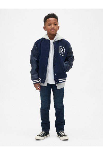 GAP Erkek Çocuk Koyu Mavi Slim Jean Pantolon