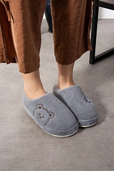 FootFrenzy Teddy Bear Embroidered Women's Soft Plush Furry Inside Dowry Bundle Bridal House Slippers
