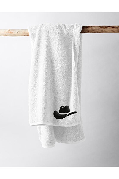 LIWOGY Cowboy Hat Embroidered Hand & Face & Hair Towel / Cotton Towel