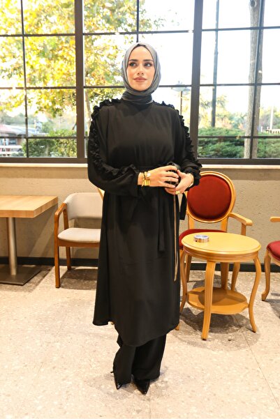 BURİSLA Mi̇la Ruffled Double Set