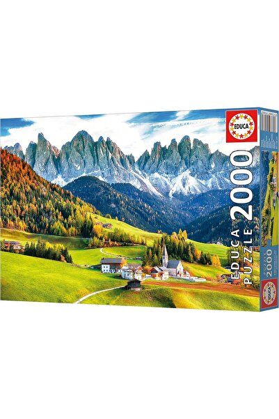 EDUCA 2000-piece Jigsaw Puzzle - Autumn in the Dolomites, Includes Glue, 37.8 x 26.8 in, Ages 14+