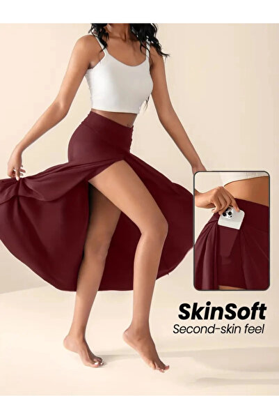 GENCULUS    Women's Sandy Skirt with Pocket Detail Leggings