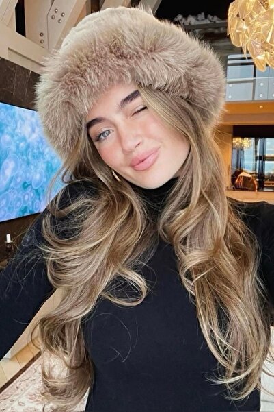 keisy Thick Plush Kalpak Premium Women's Hat (Brown)