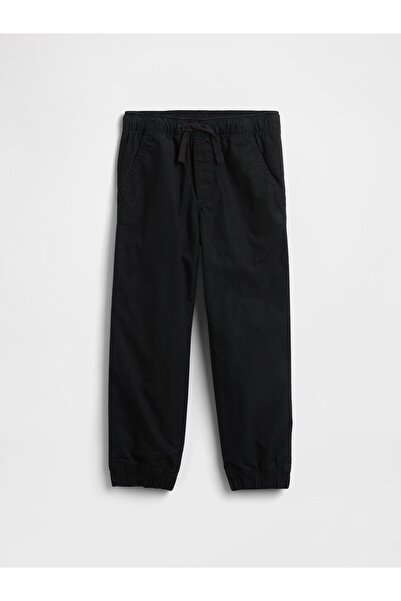 GAP Erkek Bebek Siyah Pull-On Relaxed Poplin Jogger Eşofman Altı