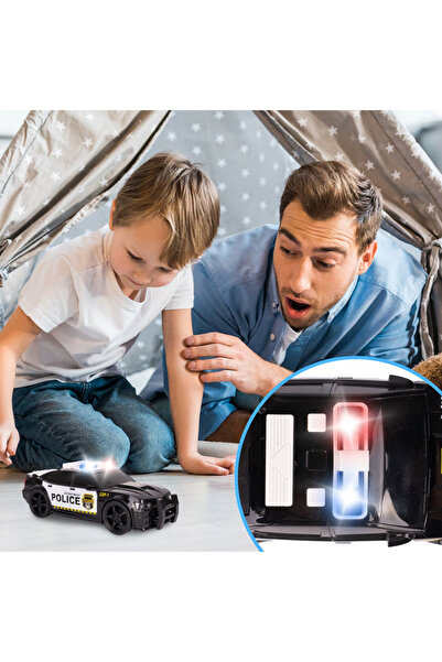 MalPlay Interactive police car for children, 1:20 scale, with realistic lights and sounds, trunk with