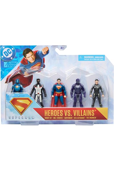 DC COMICS Superman Movie 5-Pack Action Figures, 7.6 cm, Multicolor (Ages 4+)