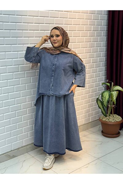 İLGEN TEKSTİL Denim Skirt Suit