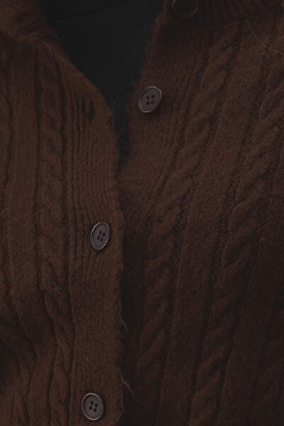 Hooopstore Hair Knitwear Brown Cardigan