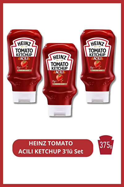 Heinz Acılı Ketçap 375 GR 3'Lü Set
