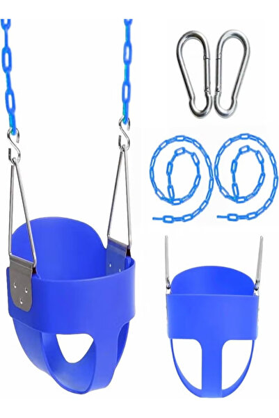 Fitness World مقعد أرجوحة للأطفال عالي التحمل وظهر كامل مع سلاسل مطلية بالبلا...